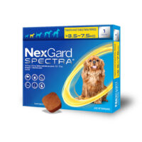 NexGard Spectra - Antiplagas masticable desparasitante externo e interno para perro S 3.6 a 7.5 Kg 1 tableta