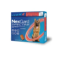 NexGard Spectra - Antiplagas masticable desparasitante externo e interno para perro XL 30 a 60 Kg 3 tabletas